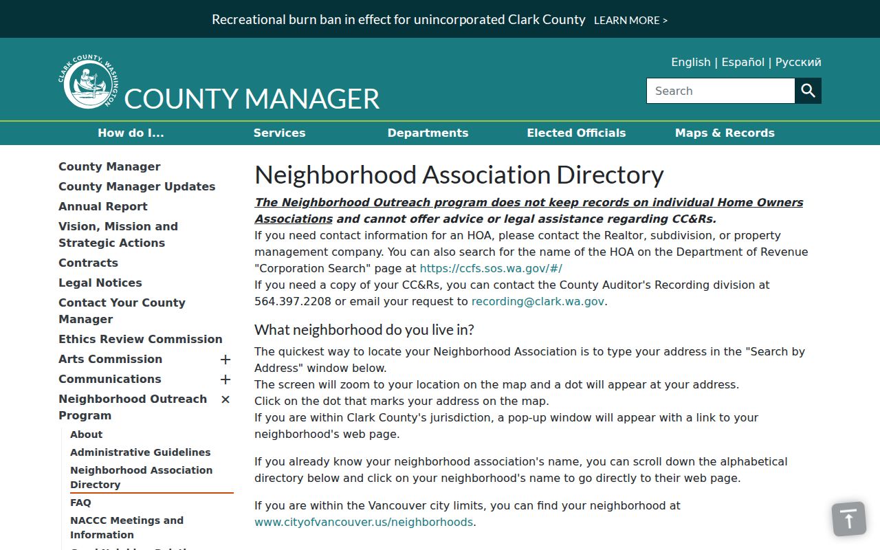 Five Corners residents directory neighborhood association map